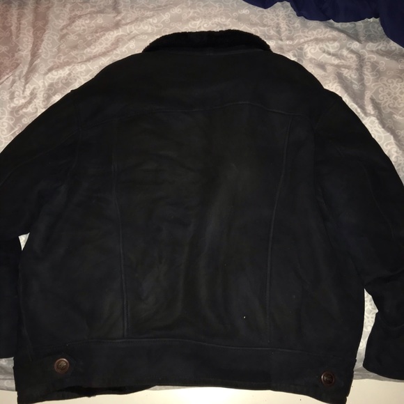 Yves saint Laurent black shearling jacket - Picture 3 of 8